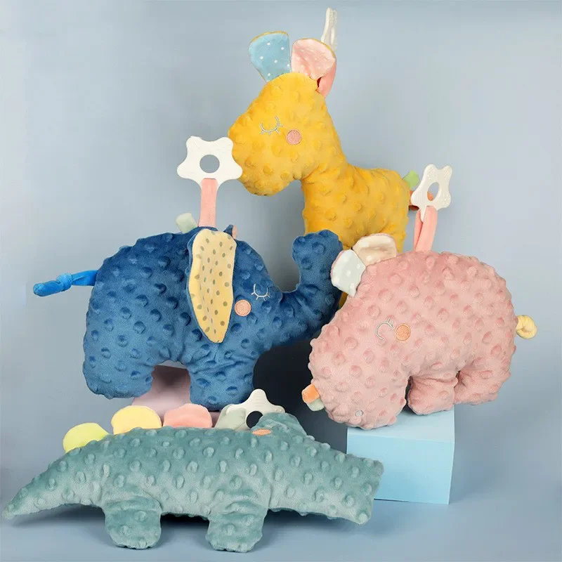 [Engraçado] Hipopótamo elefante crocodilo brinquedo boneca de pelúcia Comforter calmante brinquedos bebê boneca animais de pelúcia presente de Natal para crianças