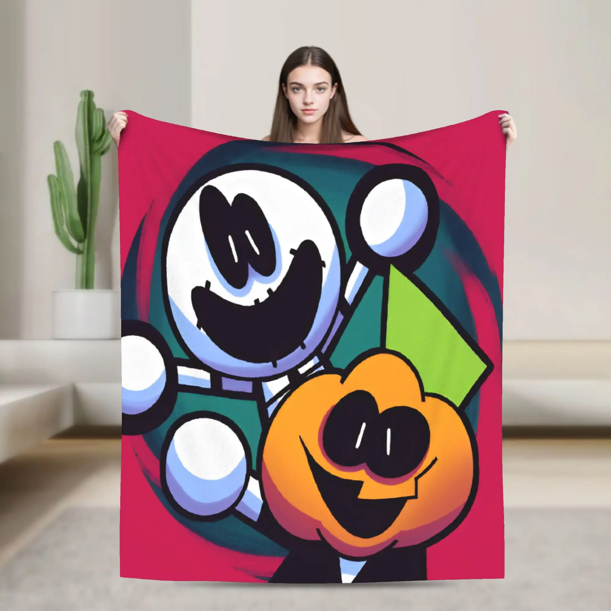 Spooky Month Blankets Flannel  Multifunction Super Soft Throw Blankets for Home Plush Thin Quilt