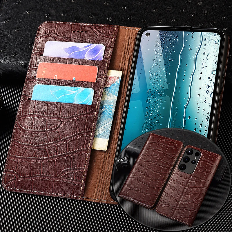 

Чехол-книжка из натуральной кожи с крокодиловым животком для Samsung Galaxy Note 8, 9, 10, 20, ультра плюс, чехлы для телефонов