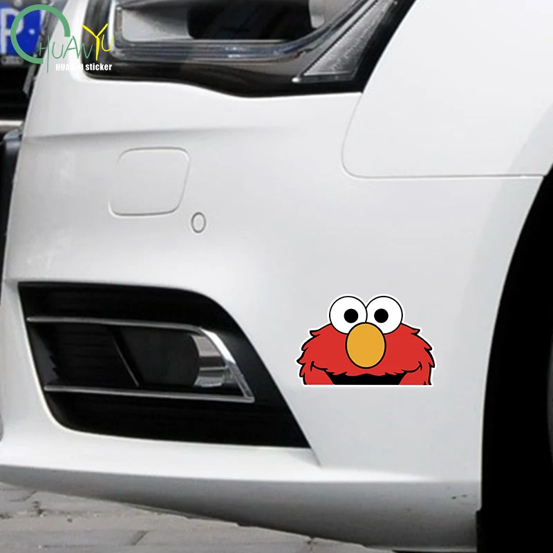 3D Funny Elmo Peeking Cartoon Car Sticker Window Car Truck Vinyl Decal Laptop Car Motorcycle Products