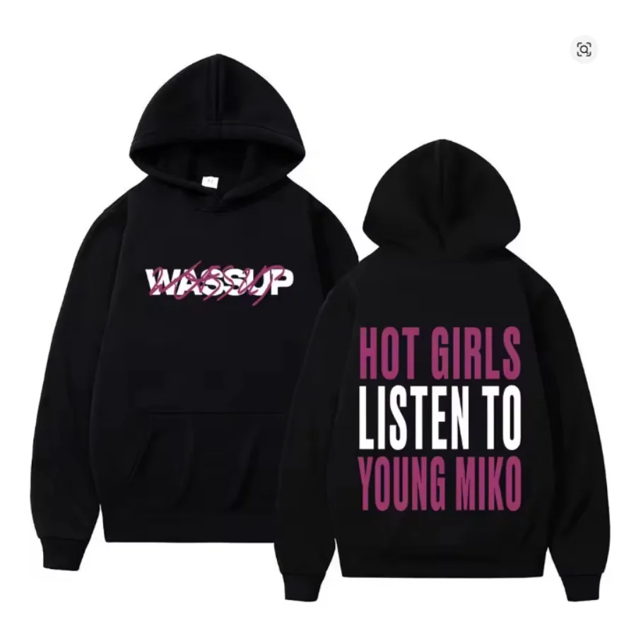 Rapper Young Miko BIAF Hoodie Funny Men's Hoodie Harajuku Unisex Street Wear Fleece Pullover Sweatshirt