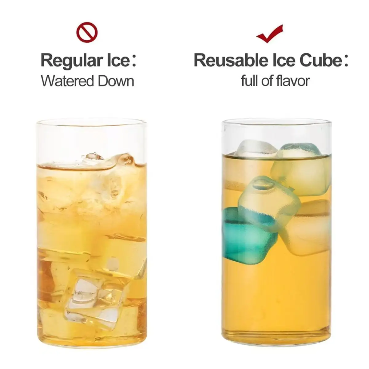 12PCS plastic ice cubes can be used to freeze various shapes in summer. They can also be used to freeze ice grains at bar