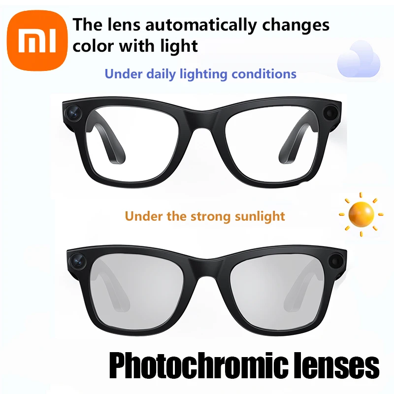 Xiaomi Smart AI Glasses AI Shooting Camera HD Photo Video Voice Call 800W pixel Translation Waterproof Bluetooth Glasses NEW HOT