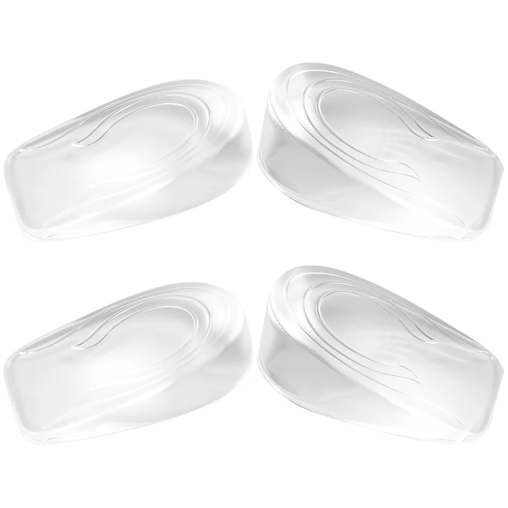

2 Pairs Shock Absorbing Elastic Gel Shoe Heel Inserts Heel Lifts Thin Lightweight Comfortable Height Increase Shoe Pads Inserts