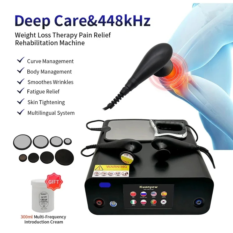 Thermo Therapy 448K INDIBA High Weight Loss Relieves Pain Machine Diatermia Body Shaping Fat Reduction Lymphatic Circulation