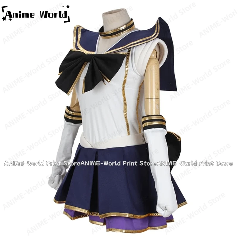 《Custom Size》Living Theatre Meiou Setsuna Sailor Pluto Cosplay Costume Halloween Christmas