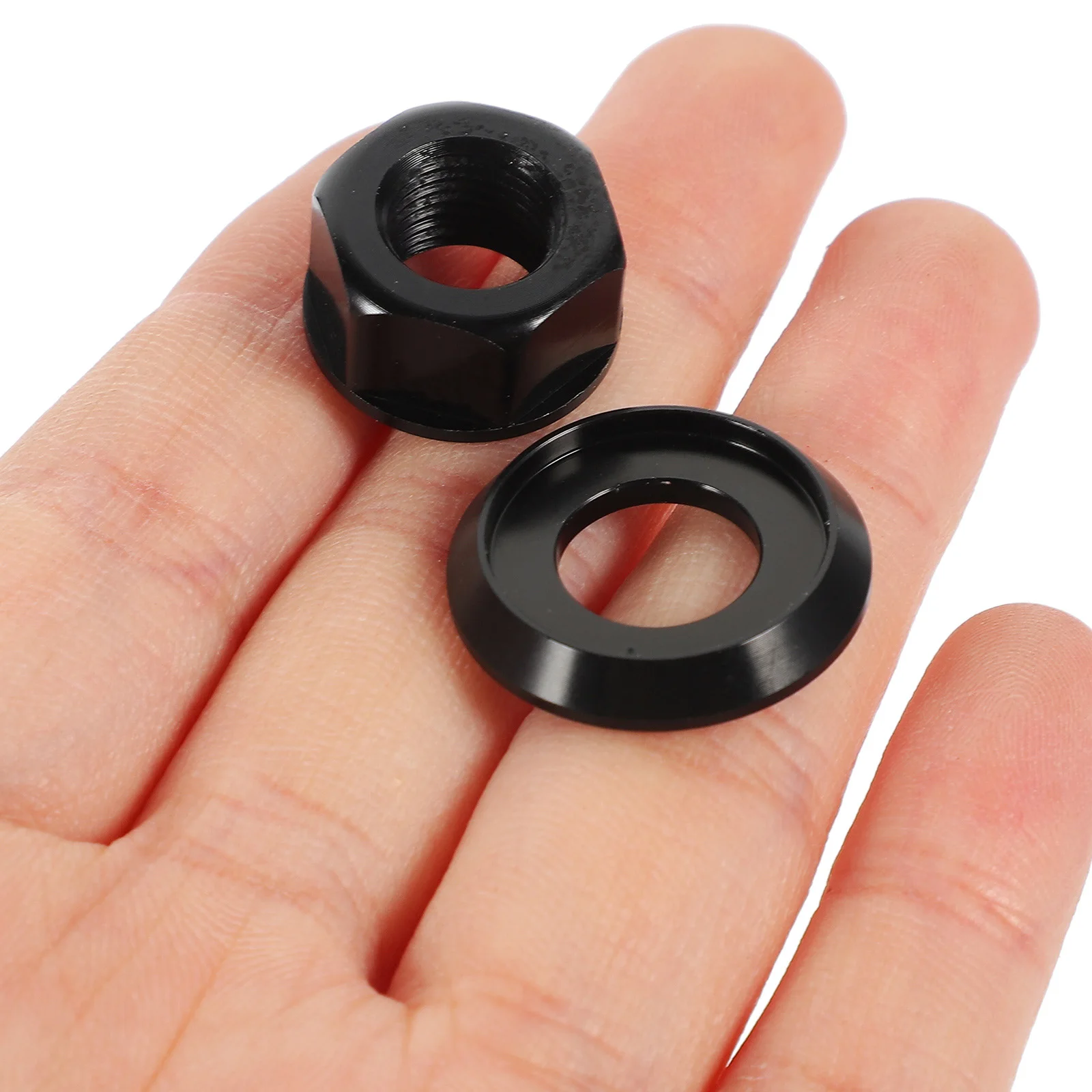 2Pcs M10 Aluminum Alloy Nut Lightweight Durable Easy Install for Mountain Road Fixed Gear DIY Accessories Golden