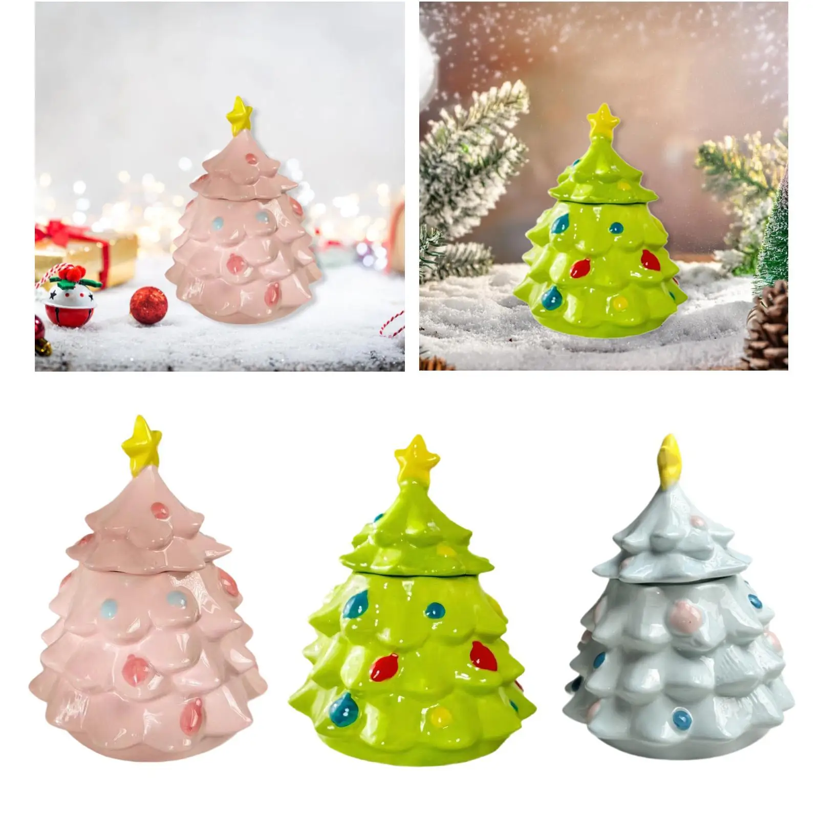 Słoik na cukierki choinkowe Dekoracyjne pudełko na cukierki na świąteczny noworoczny pulpit