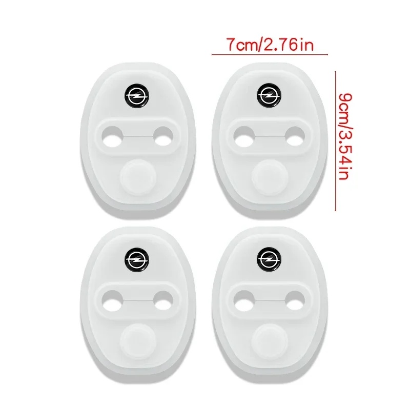 جديد 4 قطعة غطاء قفل باب السيليكون للسيارات غطاء حماية ملصق لأوبل أسترا j g إنسيجنيا كورسا d زافيرا أدوات السيارات #3