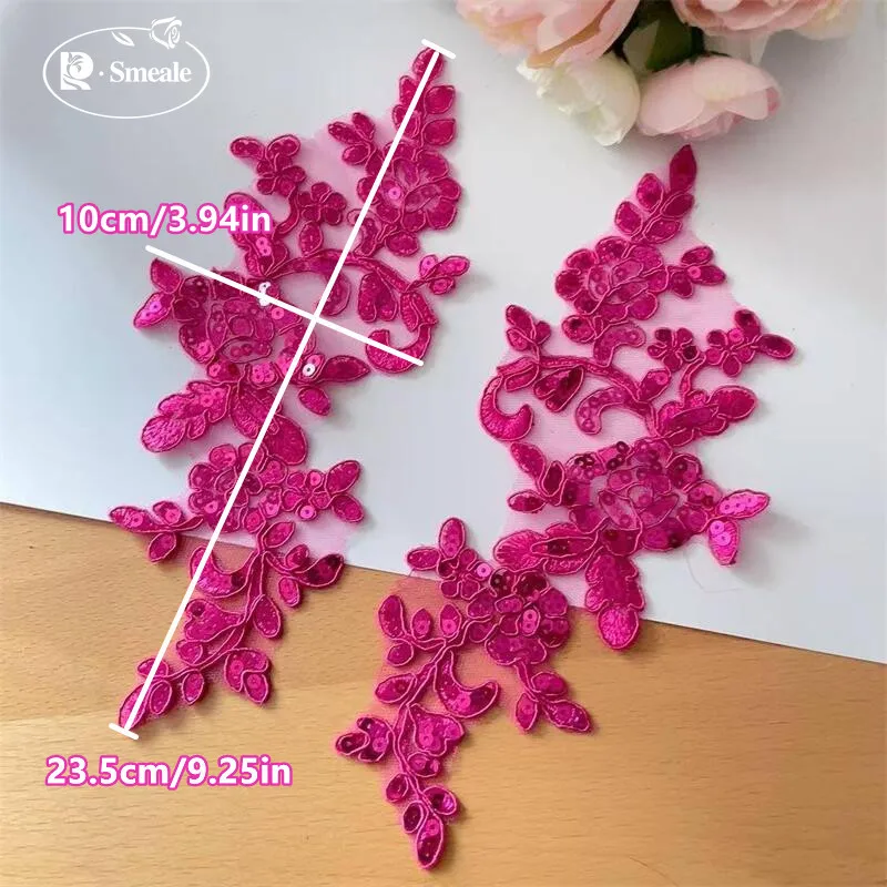 20 Stück. Funkelnde Pailletten Bestickte Spitzenapplikationen, Nähzubehör, DIY Handgemachte Blumen, Dekorative Aufnäher – Detail 2