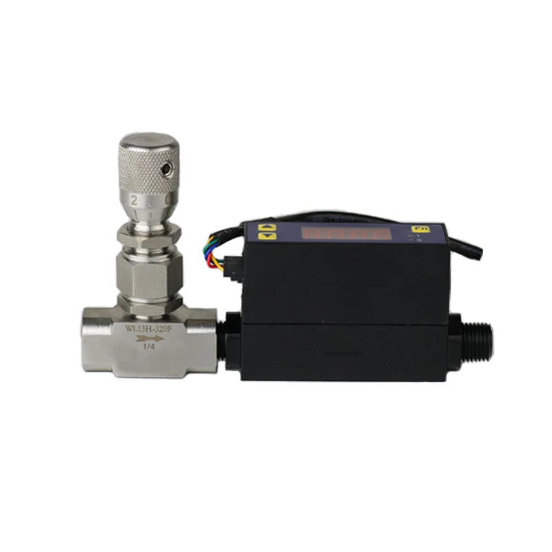 Mechanical Flow Meter MF4000 Mini Gas Air Flow Meter 2-50SLPM Range DN3/DN8 Connection Portable Measurement