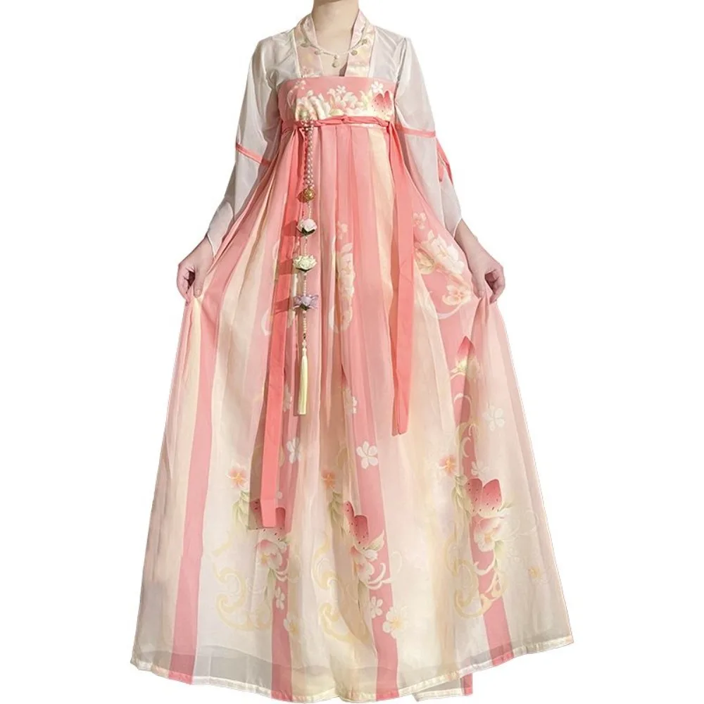 

Original Hanfu - Tang Style Top & Skirt Set Casual Outfit Cute Daily Dress Traditional Hanfu Woman Chinese Style Suit