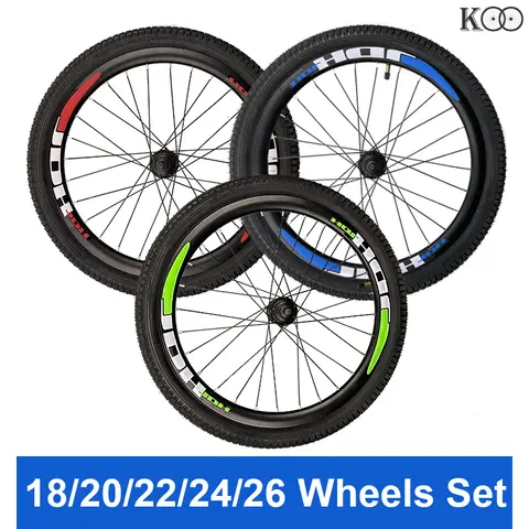 18/20/22/24/26 Inch Bike Wheel Sets V/Disc For Children Bike/Bicycle Complete Wheel Aluminum Alloy Front /Rear Wheel 2.125/1.95