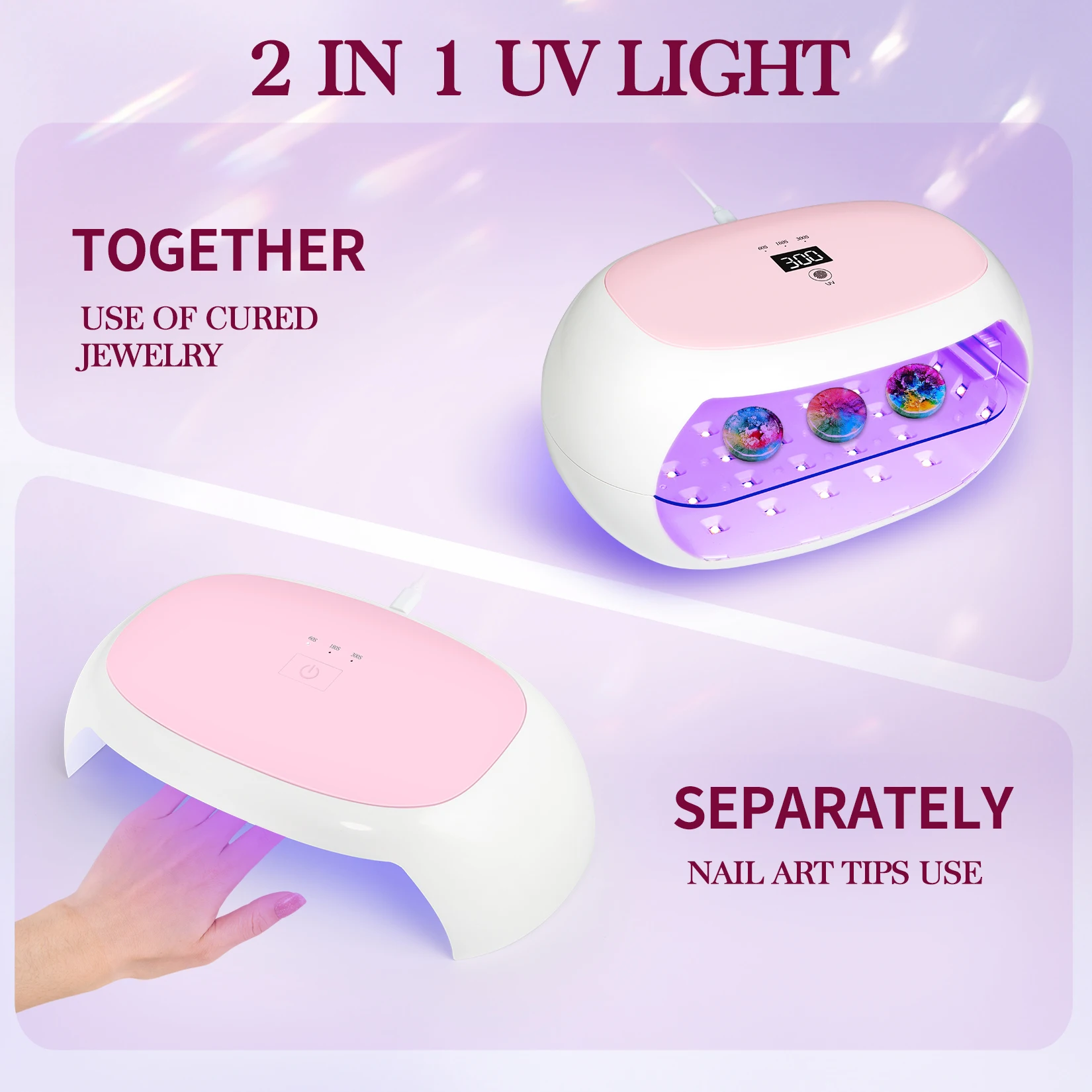 Professional Nail Dryer 18LEDS Nail Art Light with Auto Sensor Quickly Cures All UV Gel Nail Polish USB Dryer for Salon Tools