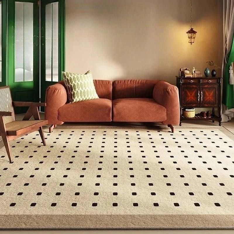 French Retro Living Room Decoration Carpets Lint-free Rug Bedside Rugs Bedroom Large Area Mat Home Non-slip Lounge Dining Room