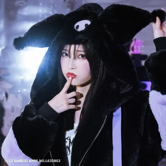 Imagem -06 - Outono e Inverno Novo Estilo Japonês Jaqueta Feminina Harajuku Mina Engrossado Cabolsa Quente Senhora Bonito Doce Legal Pele Jaqueta de Pelúcia