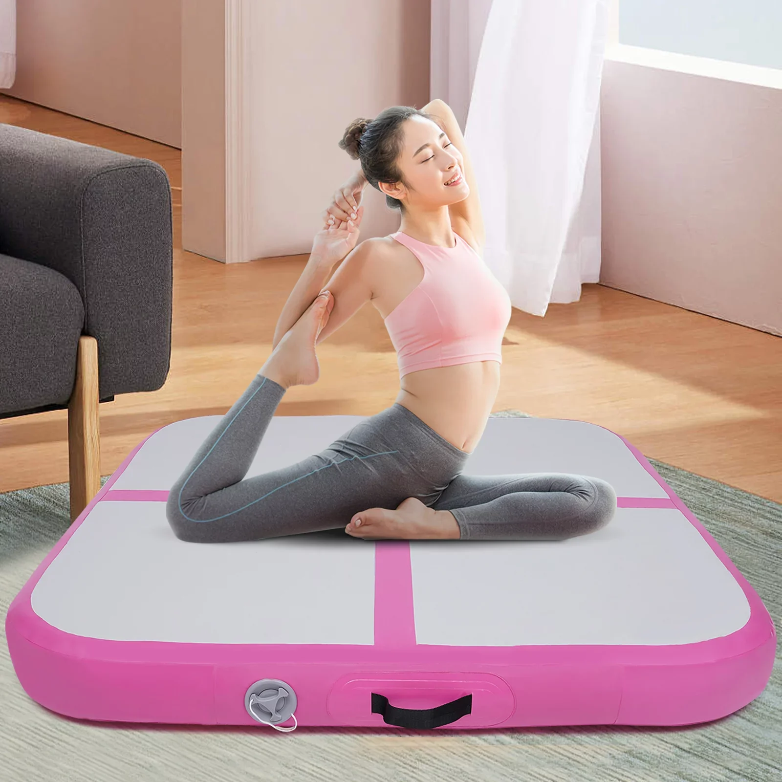 

Inflatable Gymnastics Training Mats Tumbling Track Air Mat for Home Use/ Training/ Yoga/Pool/ Cheerleading/ Water with Pump