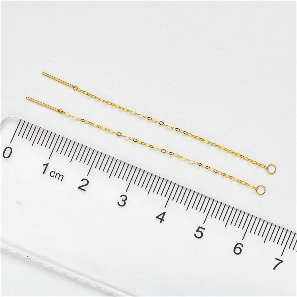 DIY Pearl Accessories G18K Gold Earrings Empty Support Fashion Gold Earrings Fit 7-10mm Round Beads G210