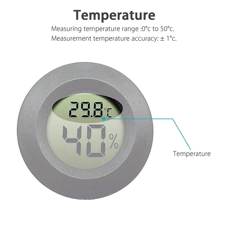 Igrometro termometro Display LCD digitale igrometro per umidificatore deumidificatore Gre sensore di temperatura per auto stazione meteorologica