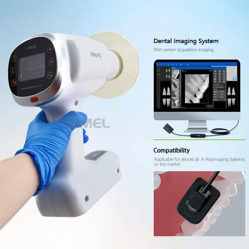 Hot Sale Dental Portable X-Ray Machine with Shield Gun Type Digital X-Ray Camera Work with Sensor/X ray film