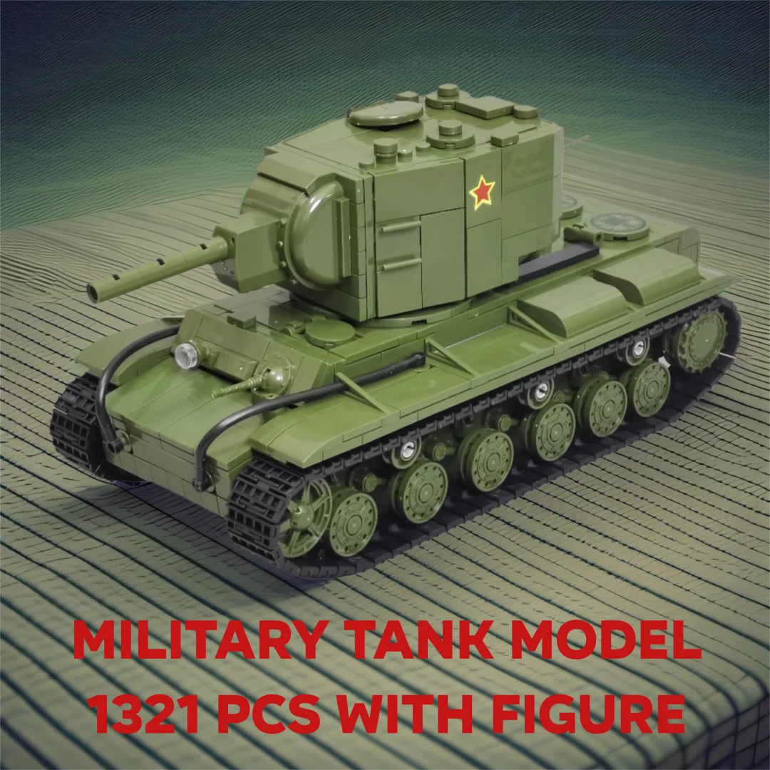 

WW2 German Heavy Tank Model Building Blocks Kit with Army Figures DIY Military Bricks Educational Toy Gift for Adults Kids