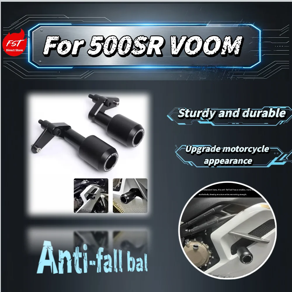 

For 500SR Voom Motorcycle Frame Anti-fall Slider Body Crash Protector Bumper Rubber Rod Guard Mod Accessories