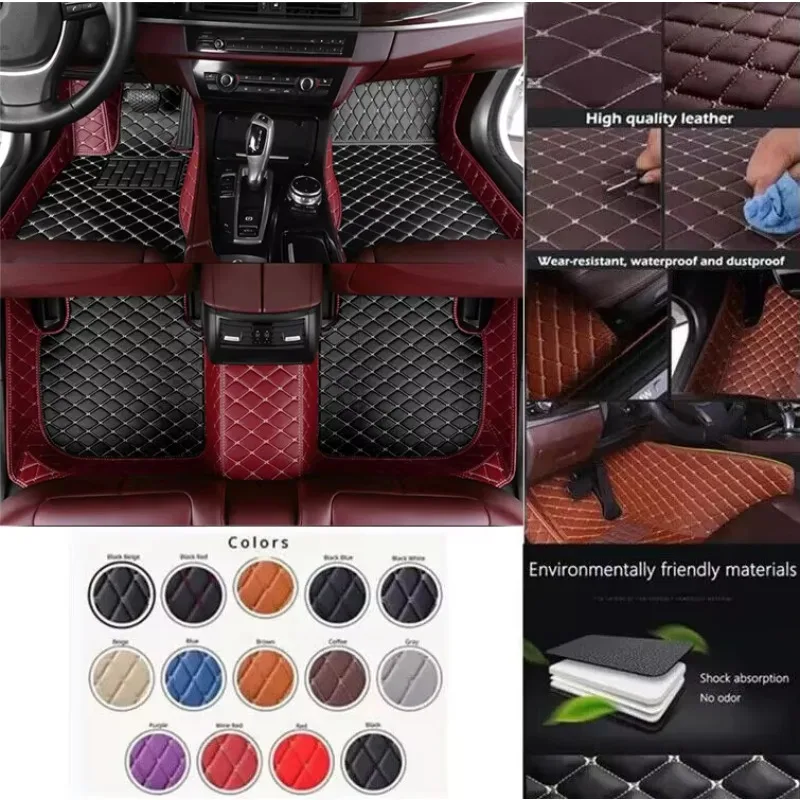 

3D водонепроницаемые автомобильные коврики из искусственной кожи на заказ для Cadillac LYRIQ 2022-2024 лет, автомобильные ковры, аксессуары Coche, вкладыши