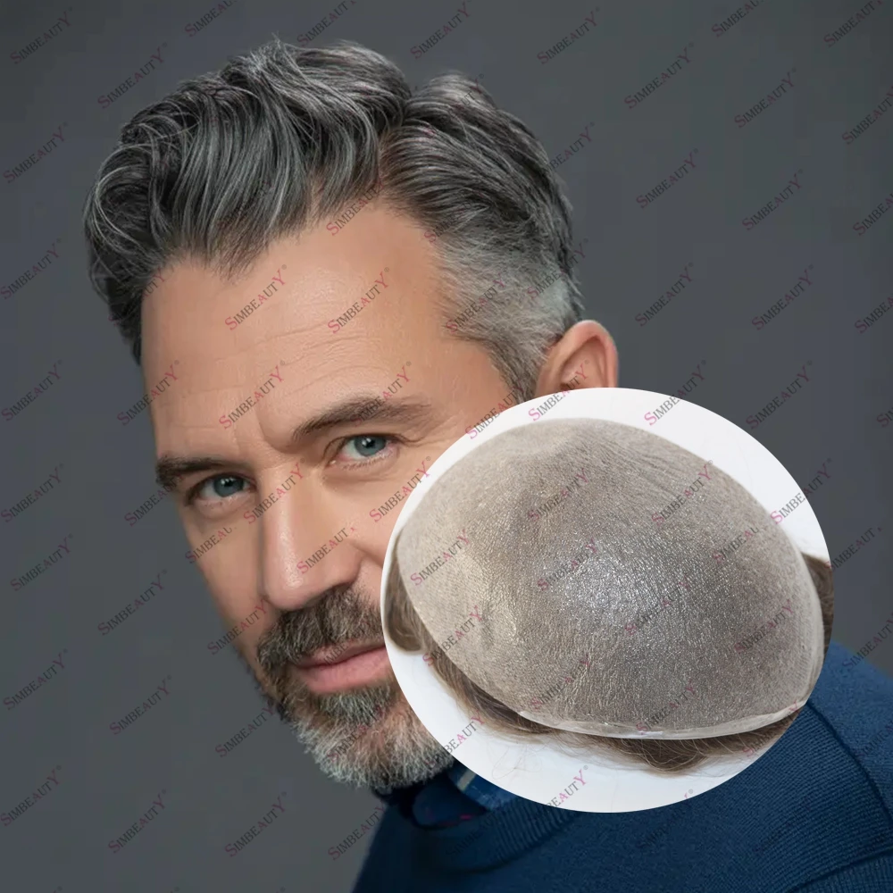 

Ультратонкий мужской парик из европейских светлых натуральных волос (0,03 мм) с технологией V-Loop, естественной линией роста волос, тончайшая полиуретановая основа (0,02 мм) Microskin 18 # 20 # 22R