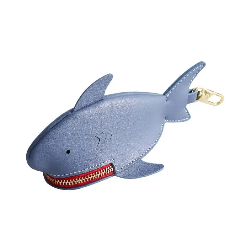 Shark Purses For Women Cute Small Case Animal Zipper Keychain Change Purse Cartoon Cosmetic Items Bag Small Wallet