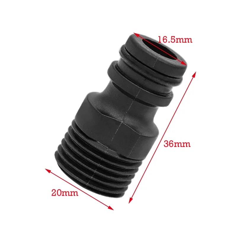 2Pcs 1/2" Hose Thread Adapter, Quick Connect for Garden Water Pipe, Car Wash Spray Gun, Home Gardening Tap Fitting image 2