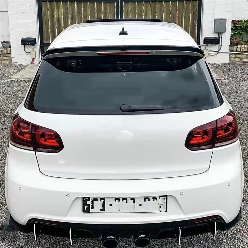 For Volkswagen VW Golf 6 GTI R20 TSI MK6 Spoiler 2010 2011 2012 2013 ABS Plastics Car Rear Roof wings spoiler Airfoil Accessorie