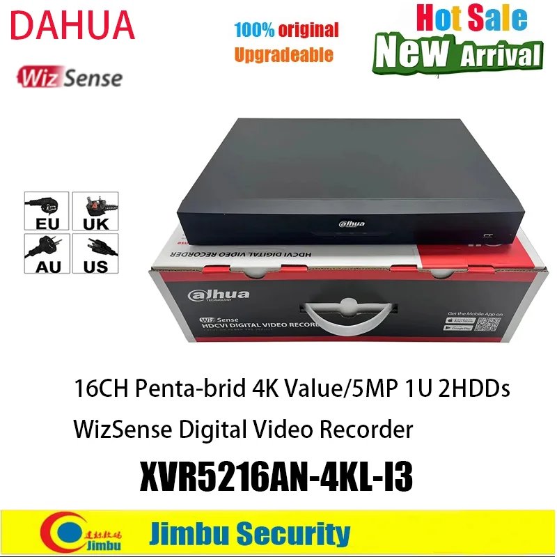 

Dahua XVR 16CH XVR5216AN-4KL-I3 Max Supports 8MP HDCVI Camera Penta Brick 4K 1U WizSense Digital Recorder IoT And POS Functions