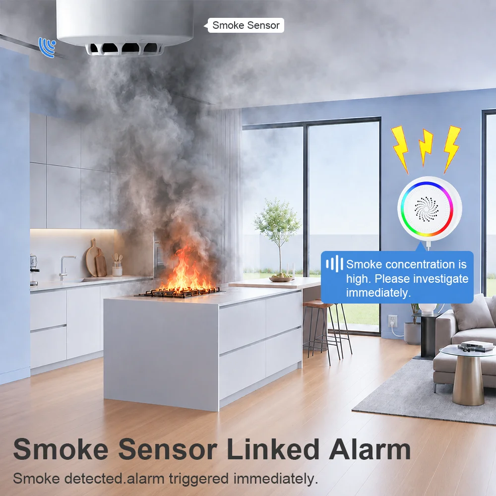 Tuya WiFi Siren Intelligence A - Home Automation Diy ulasan dan harga