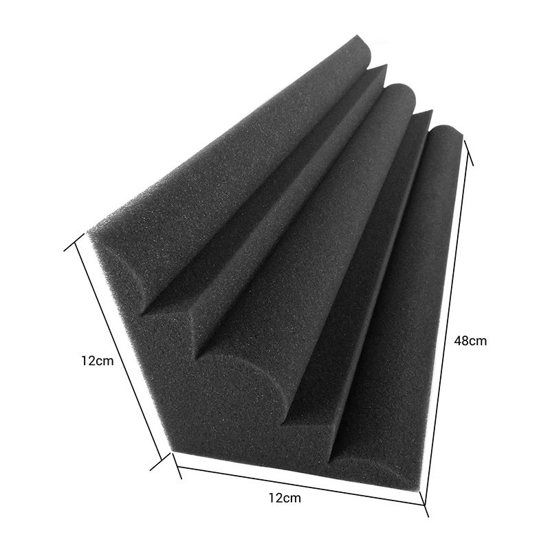 4 Pcs Acoustic Panels Studio Acoustic Soundproof Foam,Sound Treatment Bass Trap Corner,For Studios Or Theater,12X12x48cm