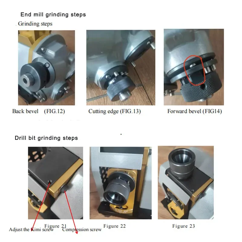 Gerinda ujung bor portabel ED-1213, untuk menggiling cnc pemotong bor