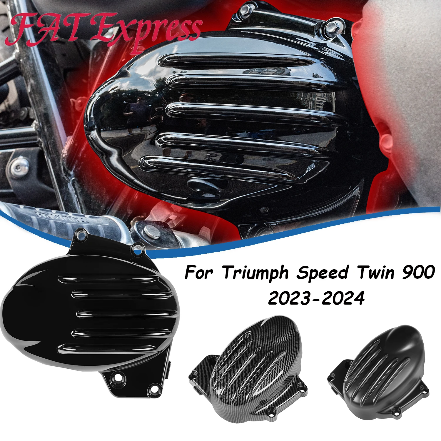 

ABS Front Chain Cover Chain Gear Protective Cover For Triumph Speed Twin 900 2023-2024 Motorcycle Modified Parts Accessories