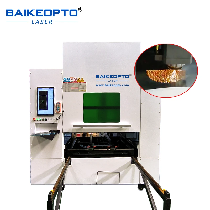 High Rigidity Mobile Platform BK-8080L-450XQ 800x800mm QCW Laser No Burrs Batch Processing