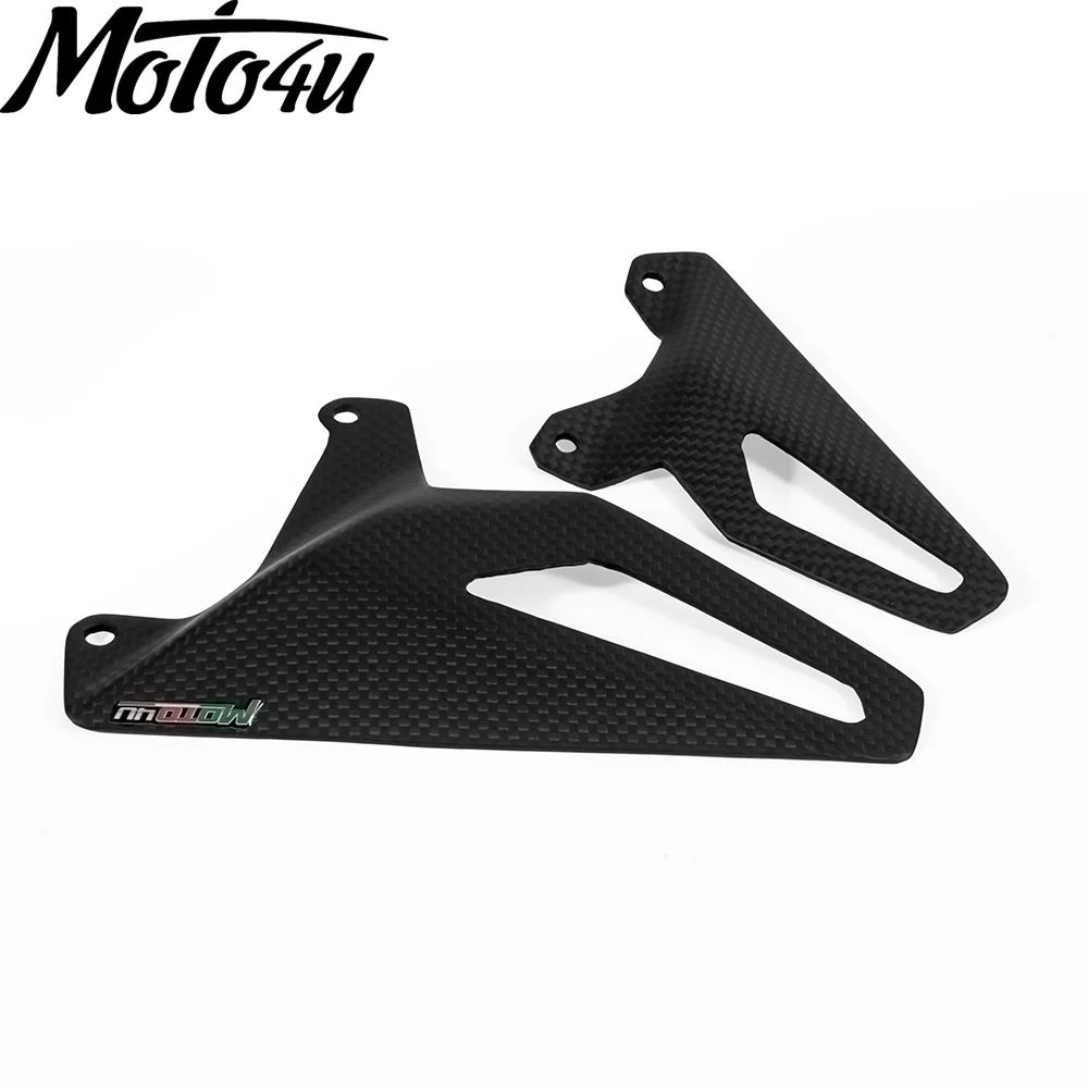 Carbon Fiber Rearset Foot Peg Mount Heel Guard Cowling For Ducati Streetfighter V2 2022