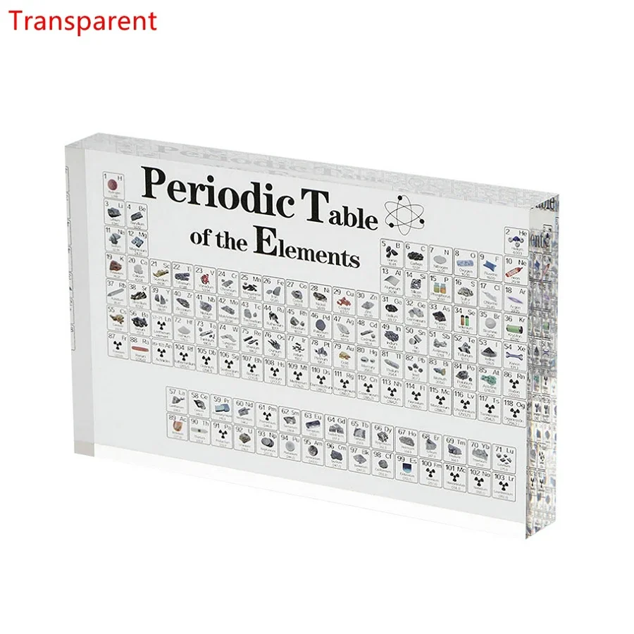 Chemical Periodic Table With Real Elements Samples Letter Decoration Kids Teaching School Display Chemical Element Home Decor