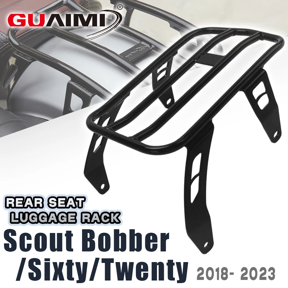 Motorcycle Rear Seat Luggage Rack Steel Support Fender Shelf Parts Accessories For Indian Scout Bobber Sixty Twenty 2018-2023