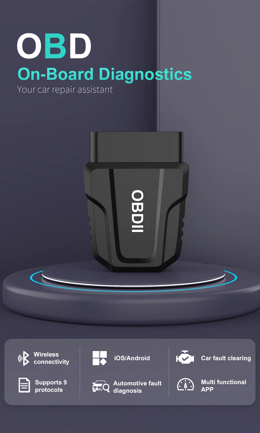 

V011 Code Reader OBD2 Car Diagnostic Detector New ELM327 Bluetooth 5.4 Automotive OBD2 Scanner Clear Error Code Diagnostic Tool