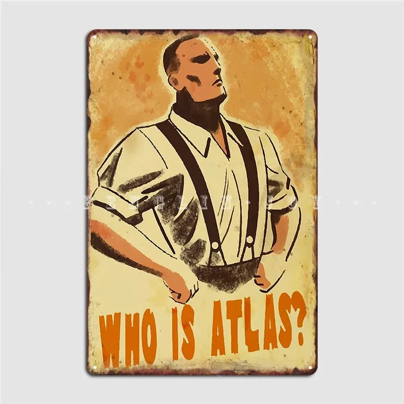 Who Is Atlas Poster Metal Plaque Wall Mural Mural Classic Painting Décor Tin Sign Poster