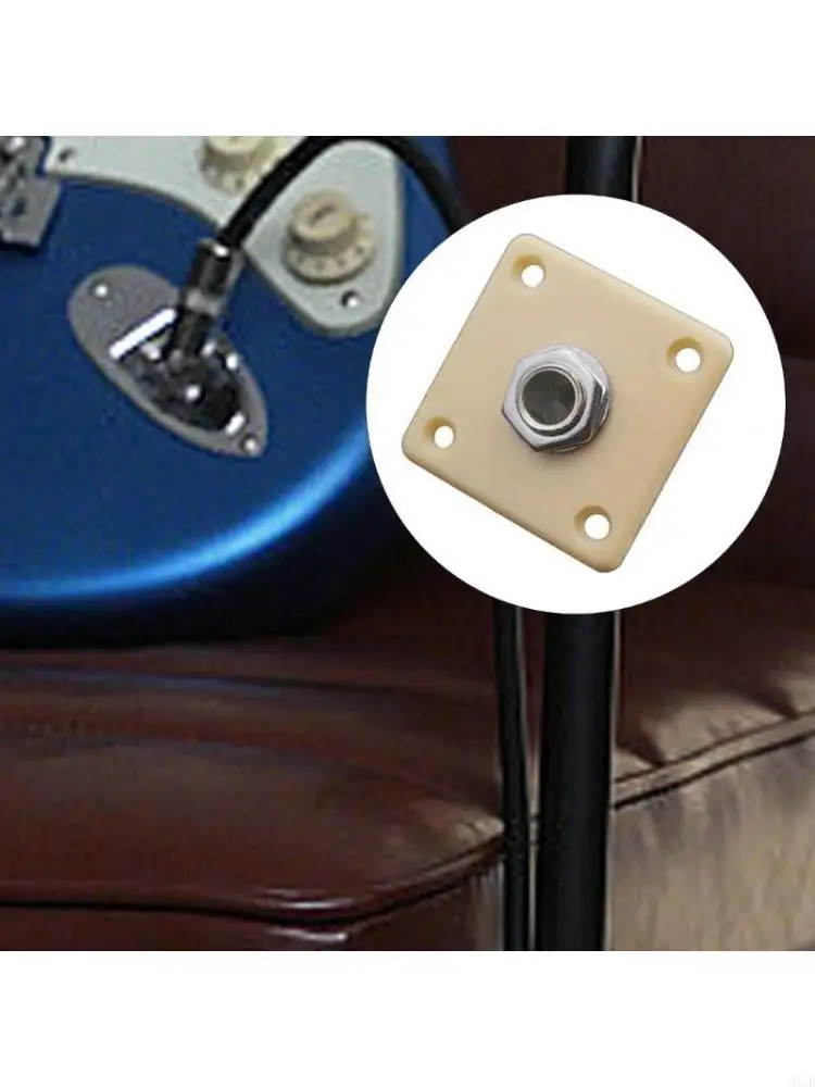 Electric Guitar Output Socket Plate Replacement Connecting Hole for Clear Sound Performances Easy Installation