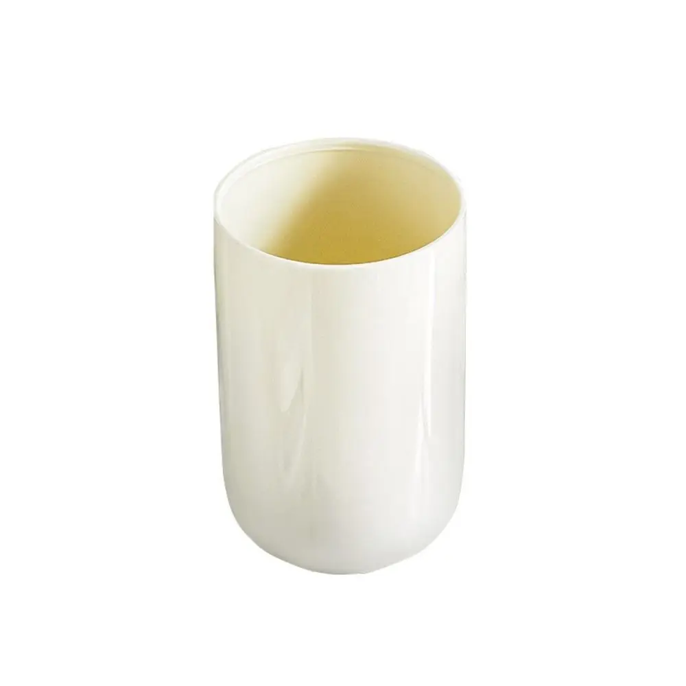 Minimalist Plastic Pen Holder Multi Functional Students Supplies Pen Container Oval Stationery Storage Bucket Home