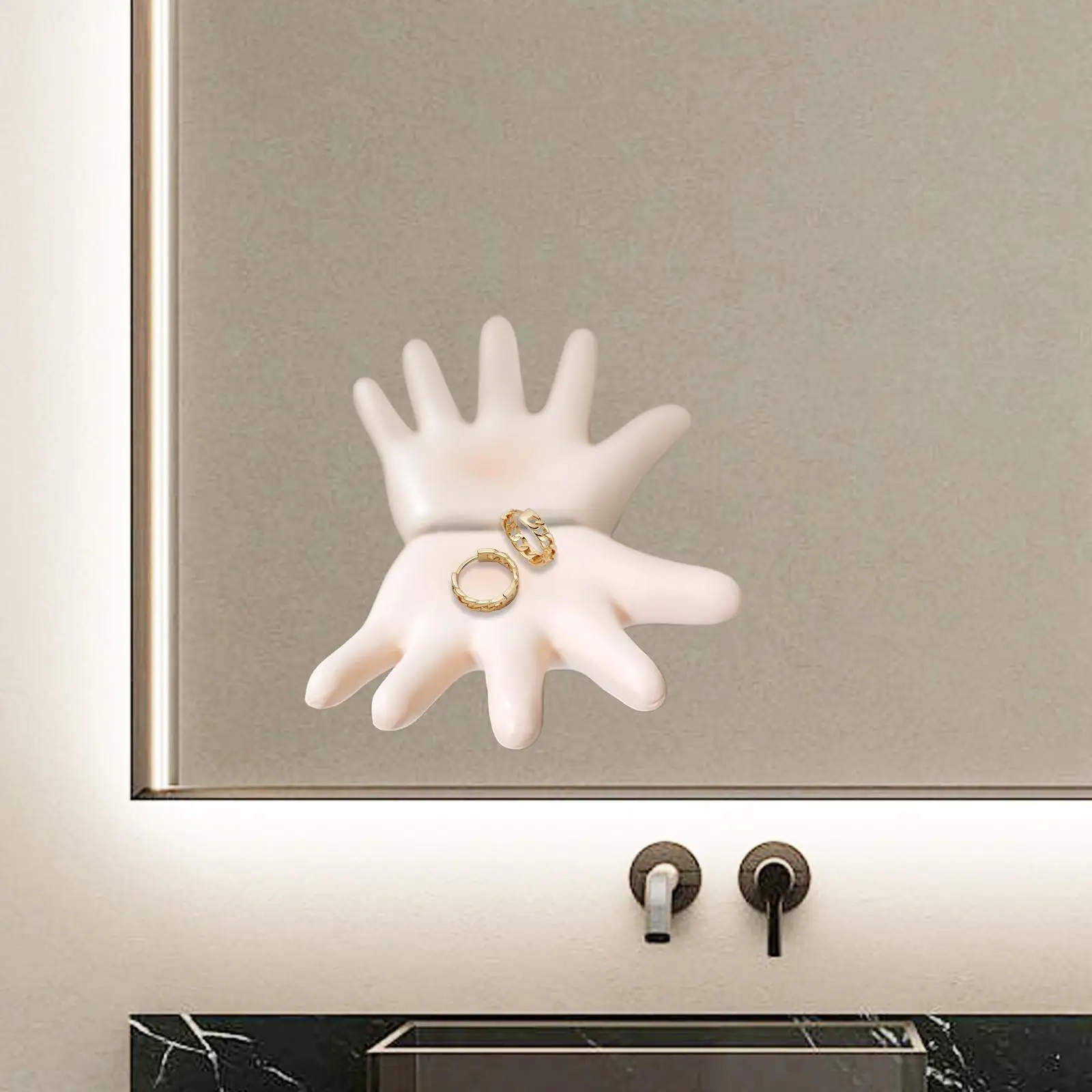 

Hand Statue Jewelry Display Holder Necklace Ring Display Stand for Office
