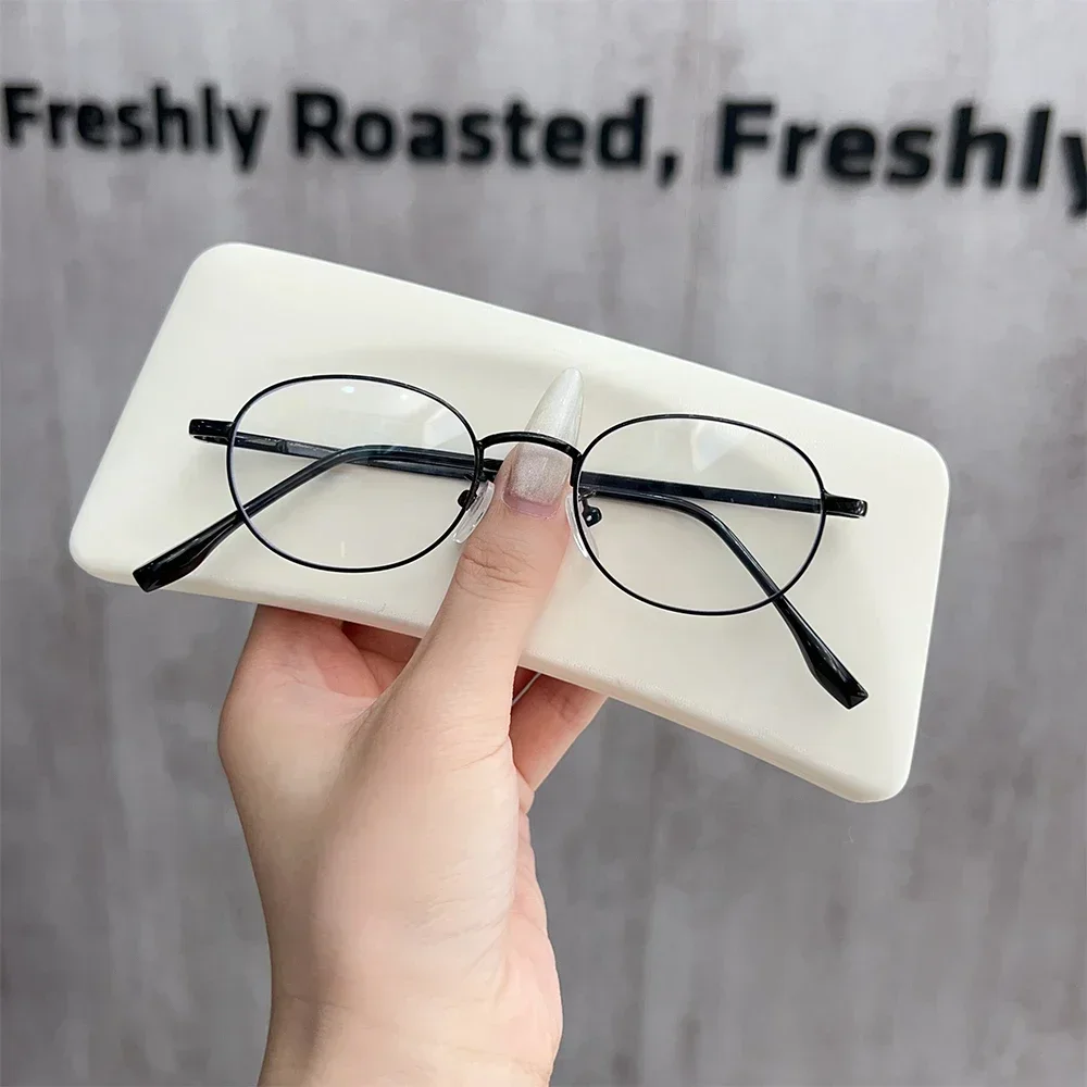 Y2K Retro Oval Round Glasses Frame for Women Men Ultra-Light  display picture 1