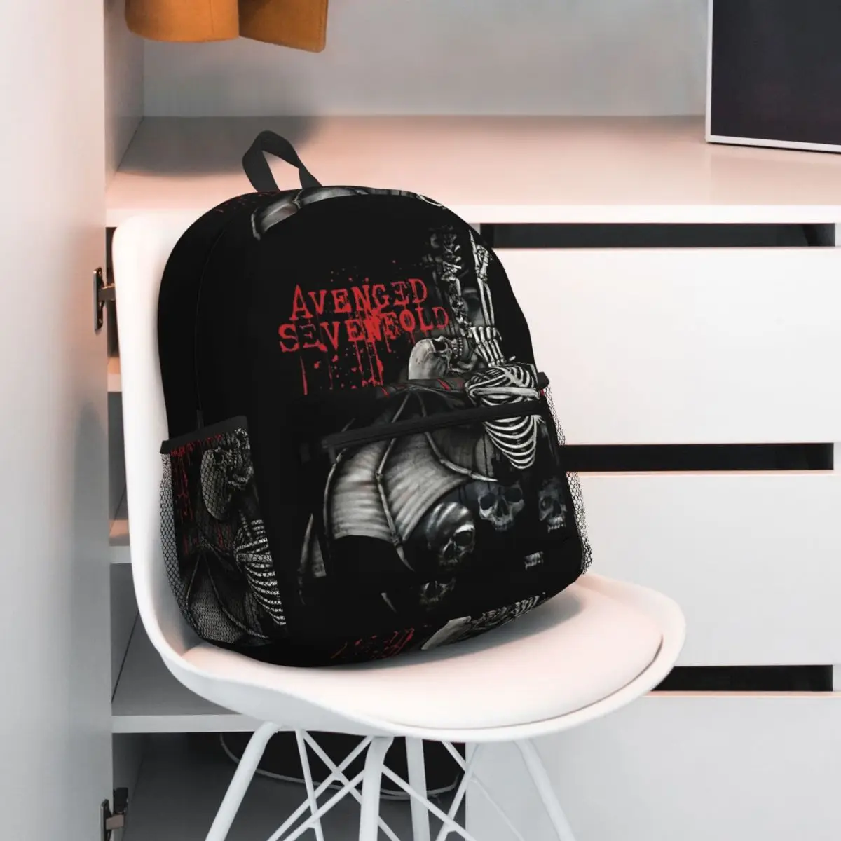 The Cool Skuu Avenged Sevenfold Metal Band Backpack Daypack Boys Girls BookBag School Bag Shoulder Bags for Men Women