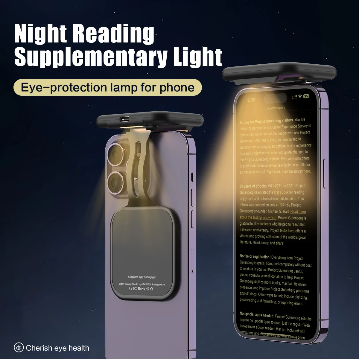 Magnetic Night Reading Eye-Protection Lamp Light Fill for iPhone Samsung Xiaomi Fill Light Bar