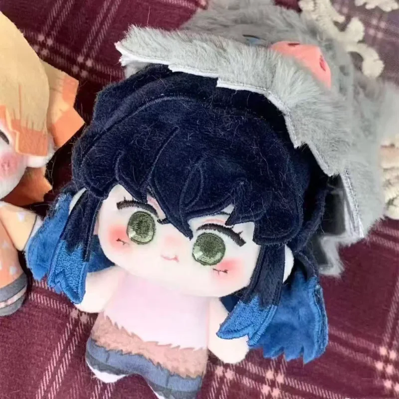 10cm Demons Slayers Kawaii Inosuke Plush Toy with Hat High Quality Figure Anime Cartoon Cosplay Stuffed Doll Birthday Fans Gifts