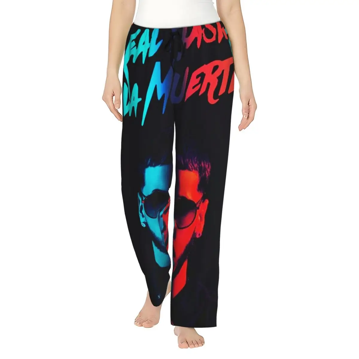 

Custom Fashion Hot Rapper Anuel AA Women Pajama Pants Lounge Sleep Sleepwear Bottoms with Pockets
